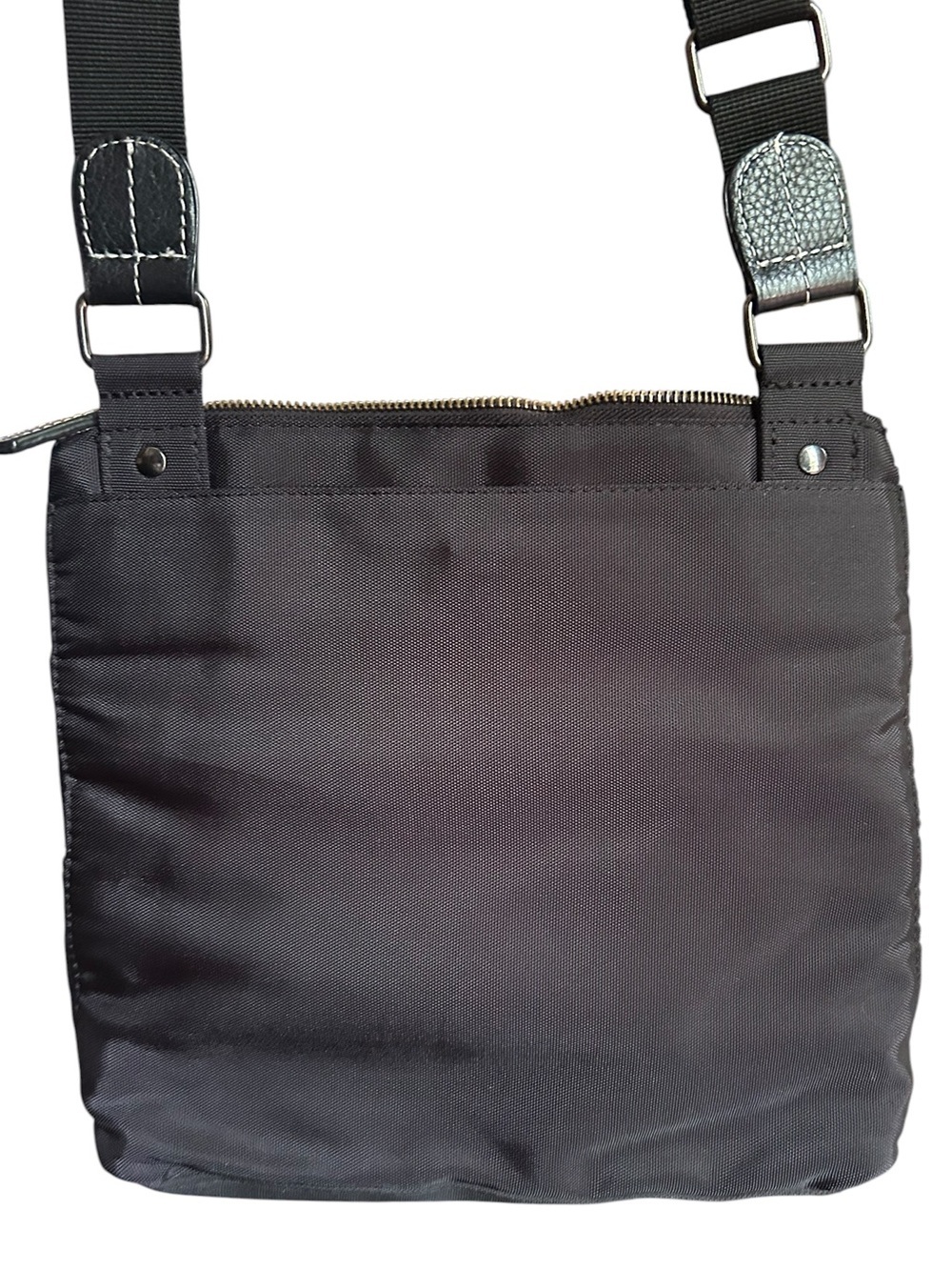 ROOTS Canada Black Pebbled Leather Crossbody Multi-Pocket Messenger Bag - Picture 4 of 13